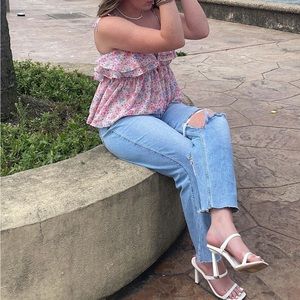 White high heels